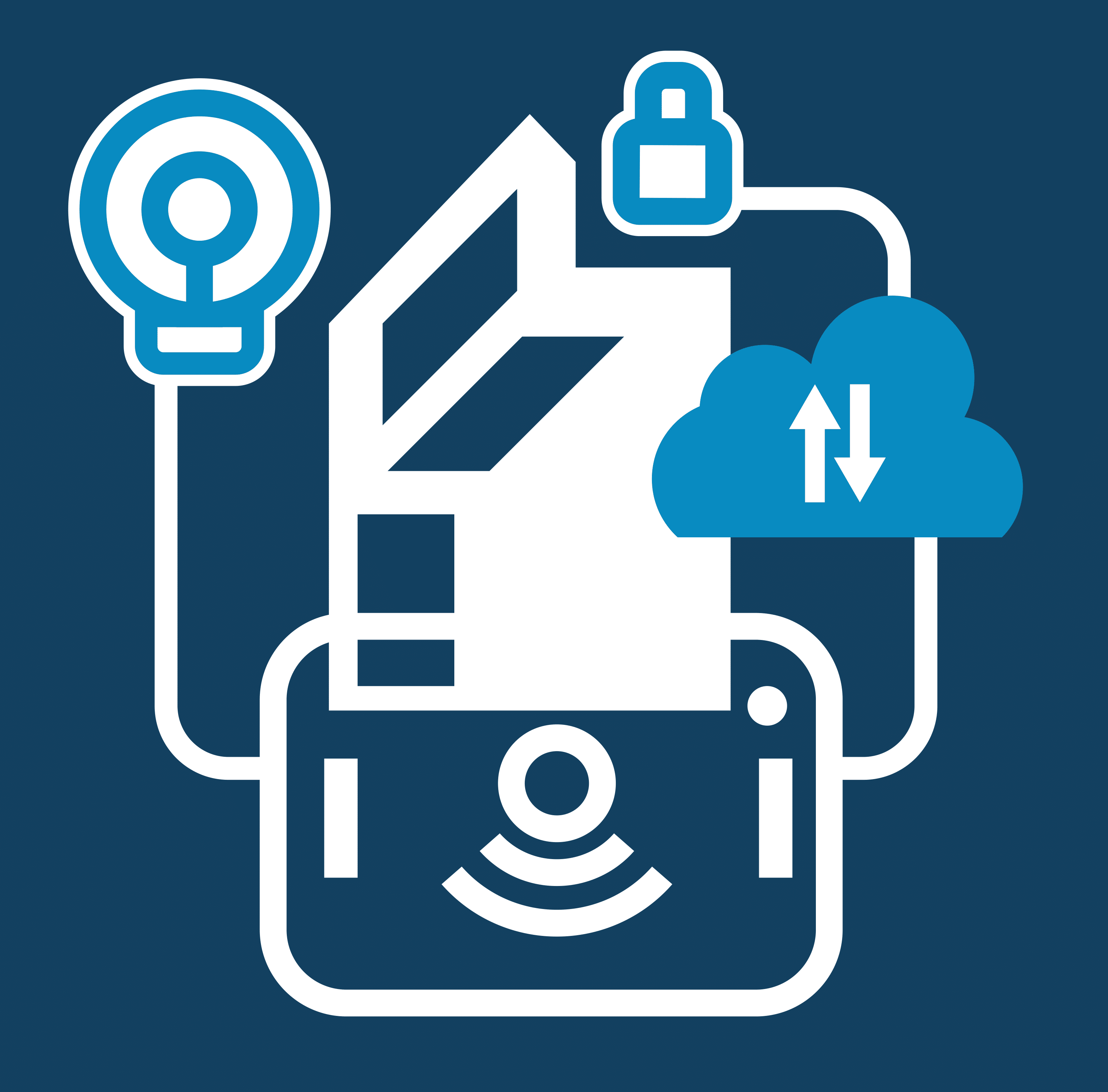 MG Alarms & Security's logo