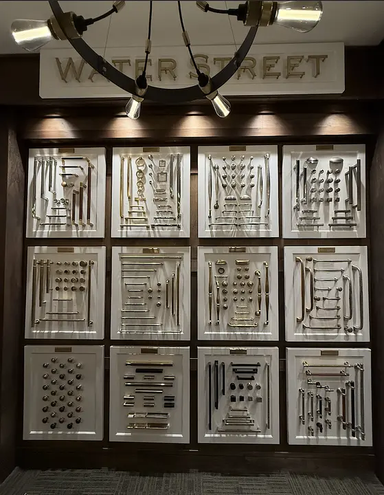 Water Street Brass display inside the Don’s showroom
