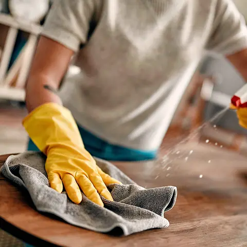 Pristine Path cleaning professional at work