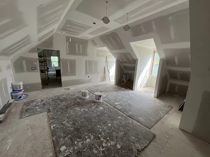 Attic Reno drywall stage